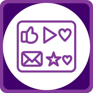 Modern aşk simgesinin vektör çizimi