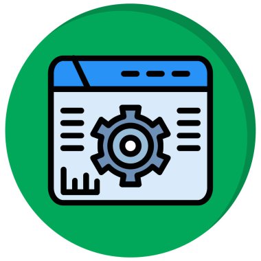 Web geliştirme simgesini ana hatlar biçiminde ayarla