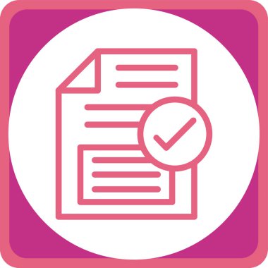 Kontrol listesi. Web simgesi basit illüstrasyon