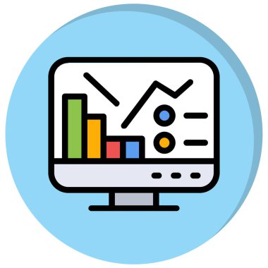 analitik grafik grafik simgesi - taslak biçimi