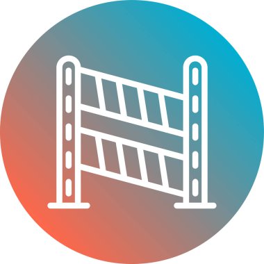 Bariyer. Web simgesi basit illüstrasyon