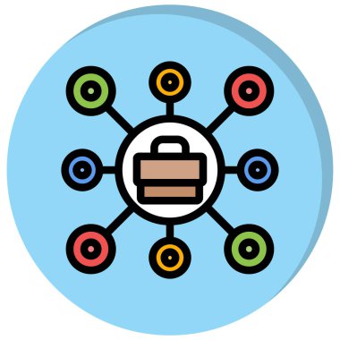 ağ bağlantısı simgesi, vektör illüstrasyonu