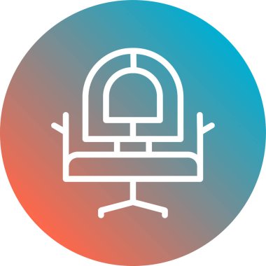 Sandalye Simgesi, vektör illüstrasyonu