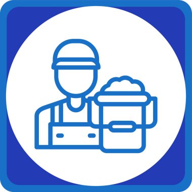 Kurye. Web simgesi basit illüstrasyon