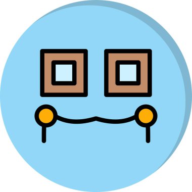 Web simgesi, basit ve minimalist biçimin vektör illüstrasyonu