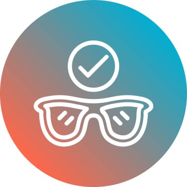 gözlük simgesinin vektör illüstrasyonu