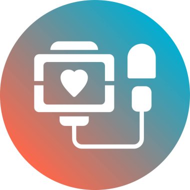 Kalp ikonu vektör illüstrasyonu