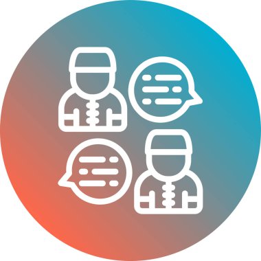 Sohbet simgesi soyut arkaplan grubunda izole edildi