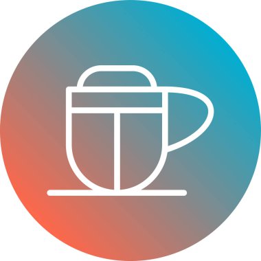 Çay. Basit web vektör illüstrasyonu