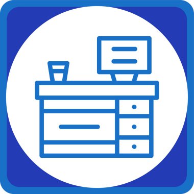 mobilya ikonu vektör illüstrasyonu