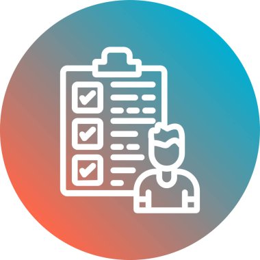 Kontrol listesi simgesi, vektör illüstrasyonu