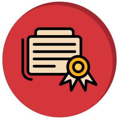 diploma sertifikası izole edilmiş vektör simgesi kolayca değiştirilebilir veya düzenlenebilir