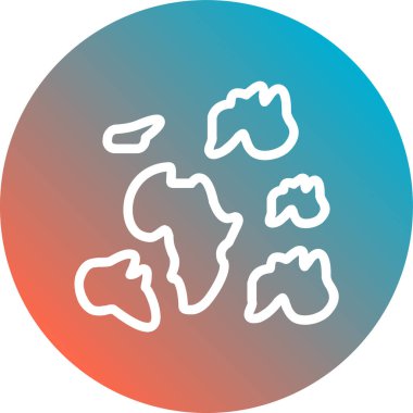 Bir harita simgesinin vektör illüstrasyonu