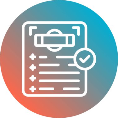 Kontrol listesi. Web simgesi basit illüstrasyon