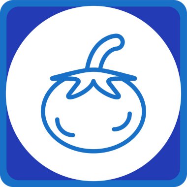 bebek emziği simgesi. Vektör biçimi düz sembol, yuvarlak açılar, mavi kobalt rengi, beyaz arkaplan.