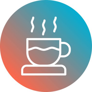 kahve fincanı yuvarlanmış vektör simgesi