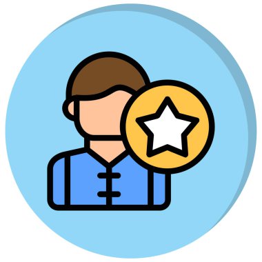 avatar erkek kişi simgesi doldurulmuş ana hatlar biçimi