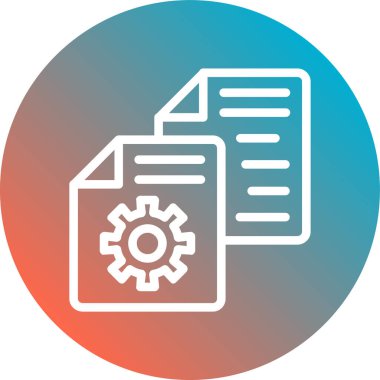 Belge simgesi soyut bir grupta izole edildi