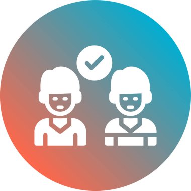 İnsanların vektör illüstrasyonu ve iş simgesi, insan, insan iş vektör simgesi modayı düz stil için