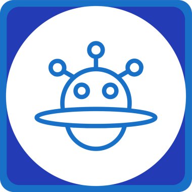 Bir robot simgesinin vektör illüstrasyonu