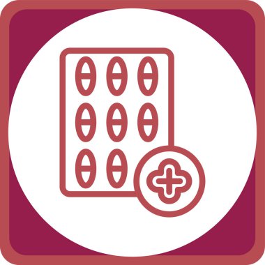 Tıbbi bir simgenin vektör illüstrasyonu