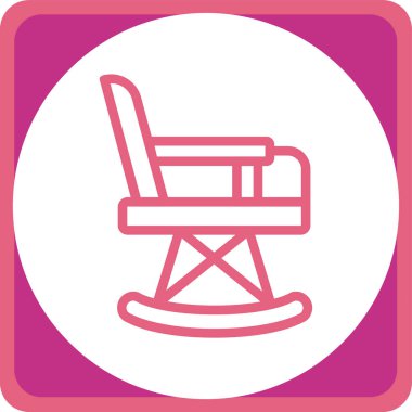 Sandalye. Web simgesi basit illüstrasyon