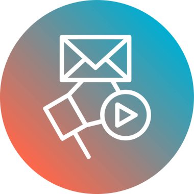 Posta simgesinin vektör illüstrasyonu