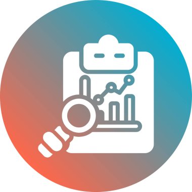 veri analizi. Basit düz simge. vektör illüstrasyonu