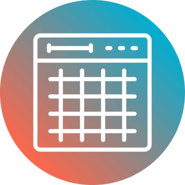 Takvim simgesi vektör illüstrasyonu