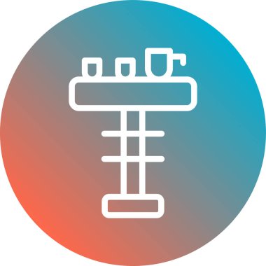 Modern b kablo ikonunun vektör illüstrasyonu