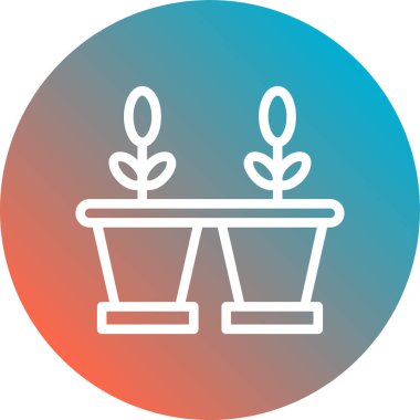 Bitki simgesinin vektör illüstrasyonu