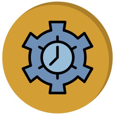 dişli simgesi. düz resimleme