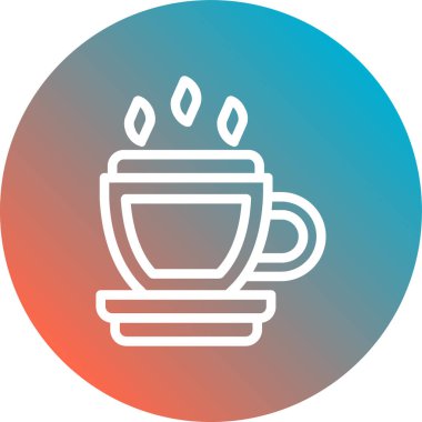 Sıcak kahve. Basit tasarım