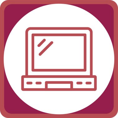 dizüstü bilgisayar simgesi. düz tasarım