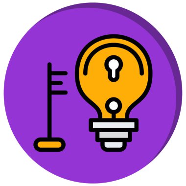 Ampul. Web simgesi basit illüstrasyon