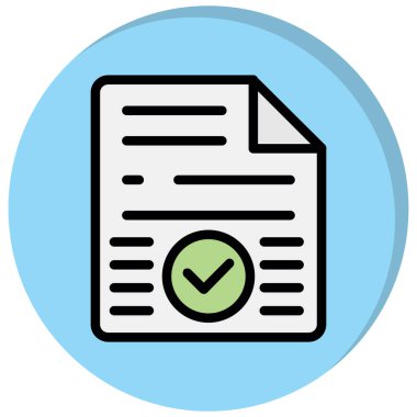 Belge. Web simgesi basit illüstrasyon