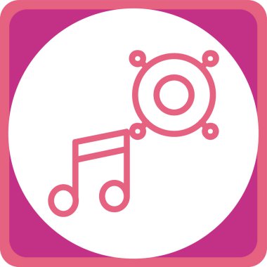 Müzik simgesinin vektör illüstrasyonu