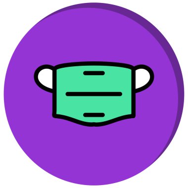 Maske. Web simgesi basit illüstrasyon