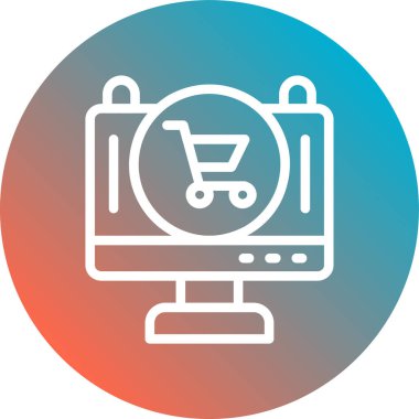 Alışveriş arabası vektör simgesi