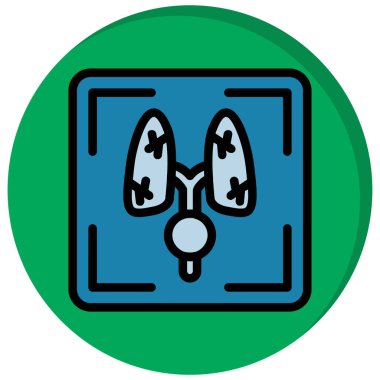 Lung Simge Vektör İllüstrasyonu