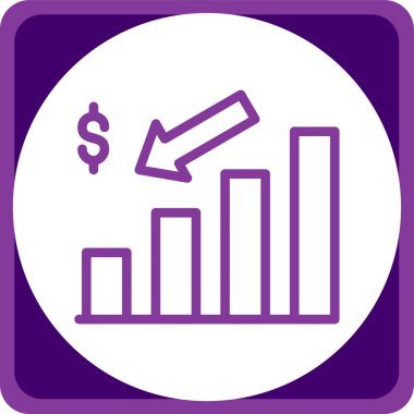 Dolar. Web simgesi basit tasarım