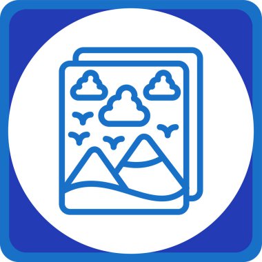 Dağları kutsal kişilerin resmi, vektör çizim