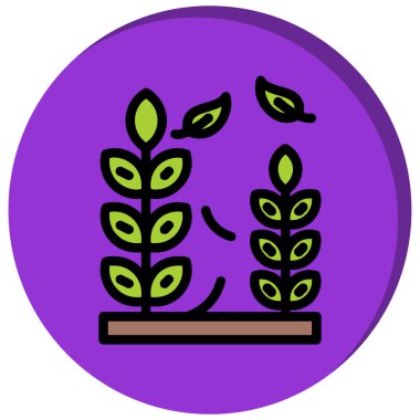 Bir bitki simgesinin vektör illüstrasyonu