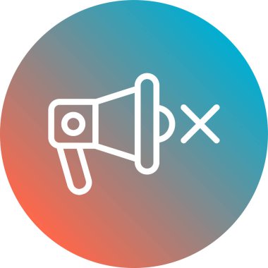 Konuşmacı. Web simgesi basit illüstrasyon