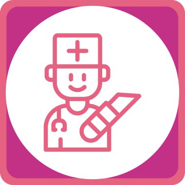 Bir doktorun vektör illüstrasyonu