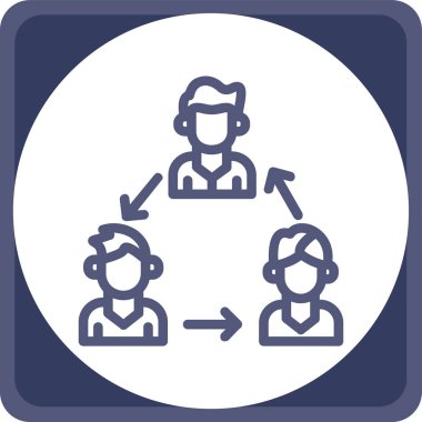 iş insanları simgesi, vektör illüstrasyonu