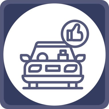 araba simgesi vektör illüstrasyonu