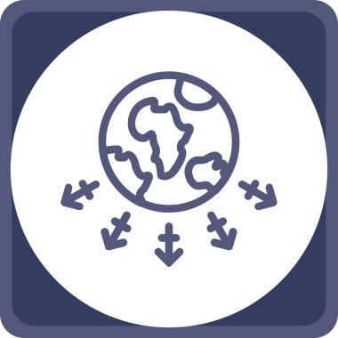 küresel ağ. Basit resimleme