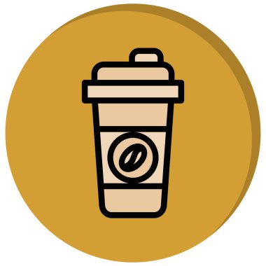 Bir kahve fincanının vektör çizimi