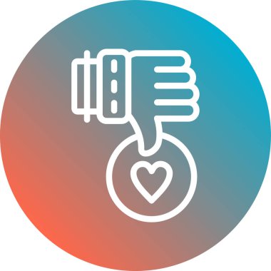 Kalp ikonu vektör illüstrasyonu